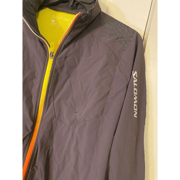 Salomon Men's Fast Wing III Gray Orange and Yellow Detail Jacket Size XL - Picture 5 of 9